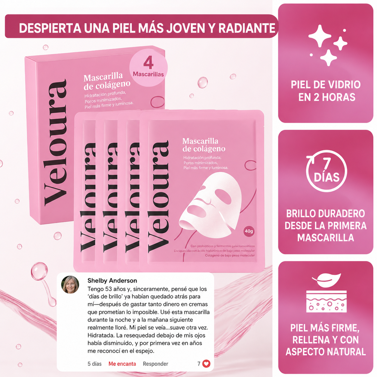 Mascarilla de colageno -  Veloura