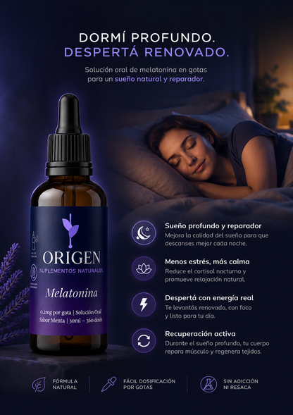 Melatonina en Gotas — Descansá Mejor Cada Noche